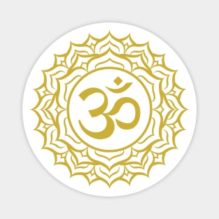 Sahasrara/Crown Chakra+Sanskrit Gold Magnet